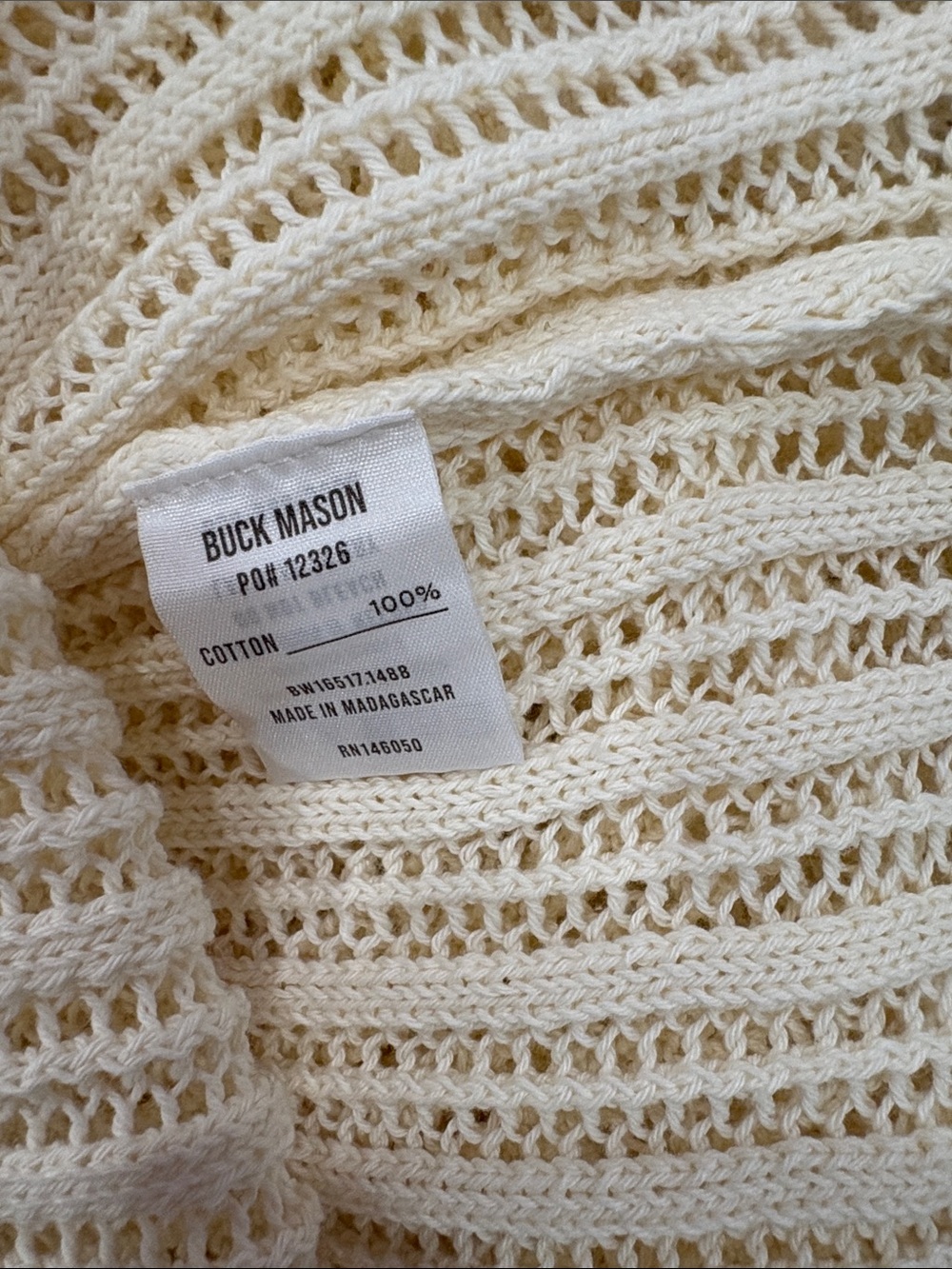 Buck Mason Natural Coastline Crochet Dress XS NWT Retail $308 - Picture 5 of 9
